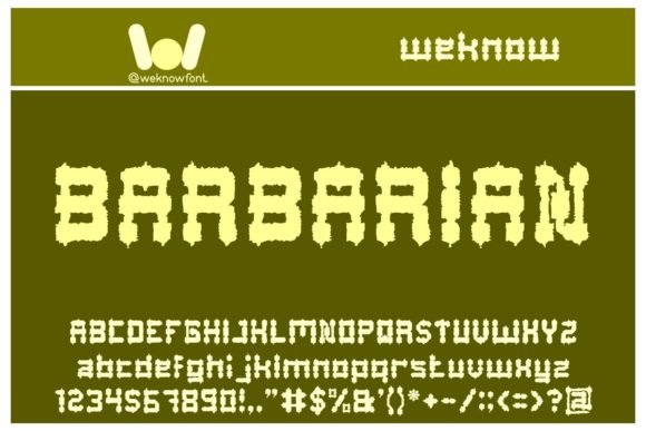 Barbarian: A Whimsical Display Font for Creative Branding