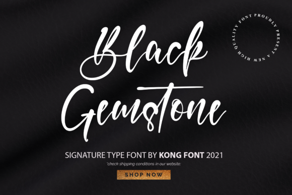 Black Gemstone Font for Editorial Design