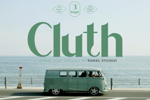 Cluth: A Bold Sans Serif Font for Modern Editorial Design