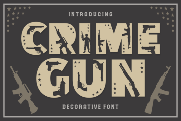 Crime Gun Font for High-Impact Campaign Design