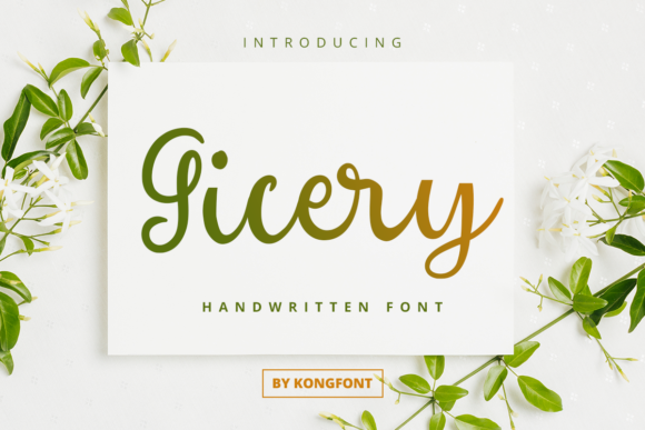 Gicery: A Playful Script Font for Web Design
