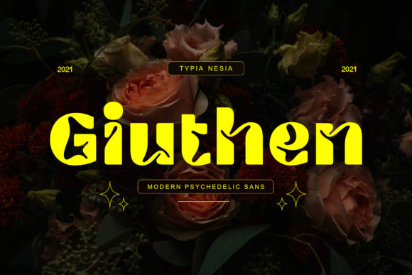 Giuthen: A Psychedelic Display Font for Bold Branding