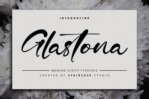 Glastona: A Modern Script Font for Editorial Design