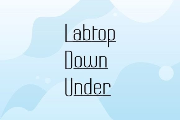 Labtop Down Under Font for Modern Branding