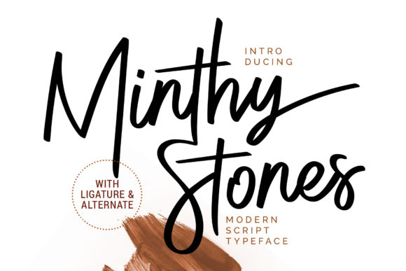 Minthy Stones: A Modern Script Font for Creative Makers