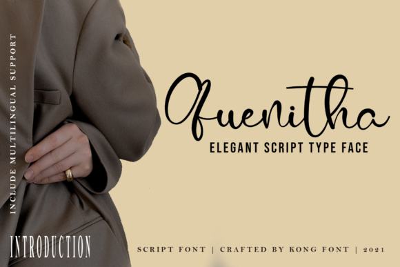Quenitha: A Playful Script Font for Modern Editorial Design