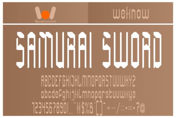 Samurai Sword: A Modern Whimsical Display Font