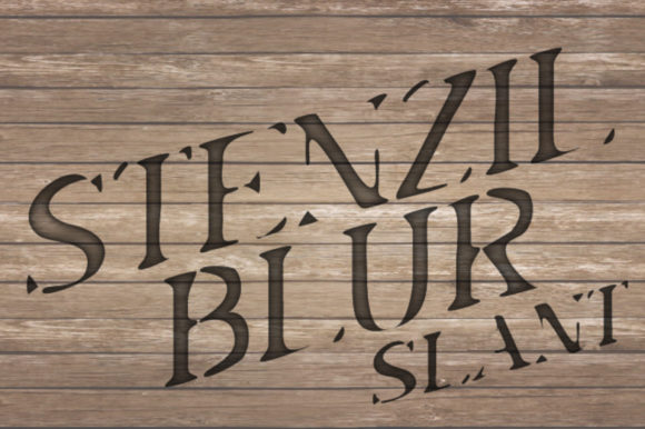 Stenzil Blur Slant: A Modern Display Font for Digital Campaigns