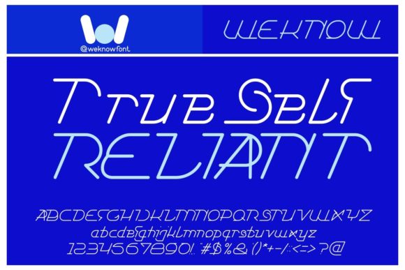 True Self Reliant: A Modern Display Font for Bold Branding